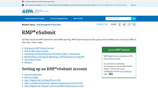 RMP*eSubmit | Risk Management Plan (RMP) Rule | US EPA