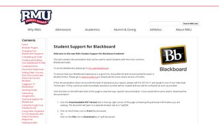 Blackboard Student Support - Robert Morris University