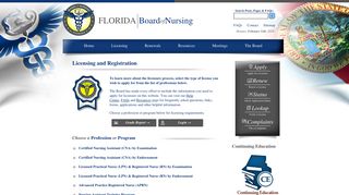 Florida Board of Nursing » Licensing and Registration - Licensing ...