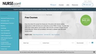Free Continuing Education for Nurses | Free Online CE Courses ...