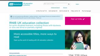 UK education collection | RNIB Bookshare, accessible books for print ...