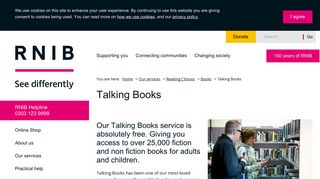 Talking Books - RNIB - See differently