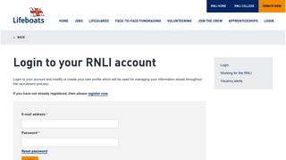 Login to your RNLI account - RNLI Volunteer Vacancies