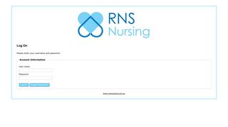 RNS Nursing - Web Portal - Log On