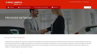 Network of Service Providers - Road America