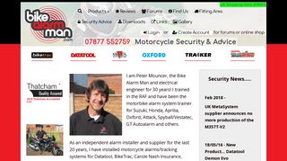 Road Angel Biketrac - Bike Alarm Man. UK Motorbike Alarm Fitters ...