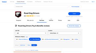 Working at Road Dog Drivers: Employee Reviews about Pay ... - Indeed