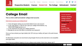 College Email | Long Road Sixth Form College