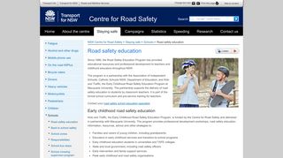 Road safety education - Schools - Staying safe - NSW Centre for ...