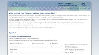 Book a road test | Ontario