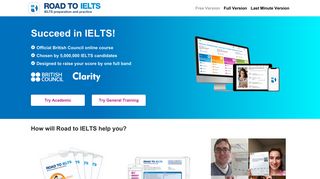 Road to IELTS: IELTS preparation and practice | Home
