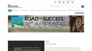Road To Success Academies (RTSA) - LACOE.edu