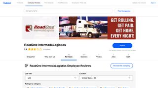 Working at RoadOne IntermodaLogistics: Employee Reviews | Indeed ...