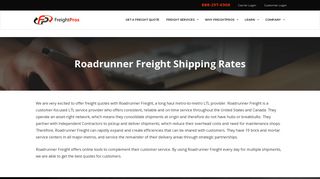 Roadrunner Freight Shipping Rates | RRTS LTL Quotes with FreightPros
