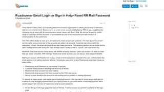 Roadrunner Email Login or Sign in Help- Reset RR Mail Password ...