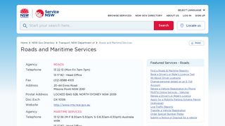 Roads and Maritime Services | Service NSW
