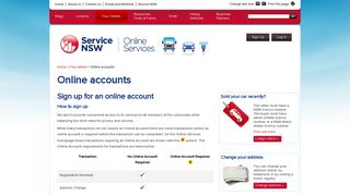 Setup an online account - My RTA