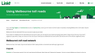 Using Melbourne toll roads - Linkt