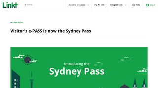 Visitor's e-PASS is now the Sydney Pass - Linkt