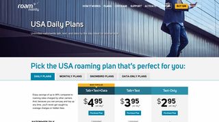 Unlimited USA Roaming Day Plans - Roam Mobility