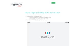How do I login to ROAMpay X5 for the first time? | - Mobile Solutions