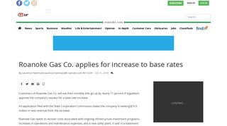 Roanoke Gas Co. applies for increase to base rates | Business ...