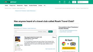 Has anyone heard of a travel club called Roark Travel Club ...