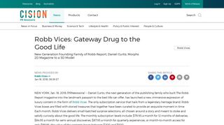 Robb Vices: Gateway Drug to the Good Life - PR Newswire