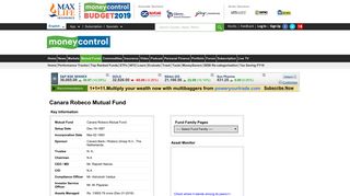 Canara Robeco Mutual Fund - Moneycontrol