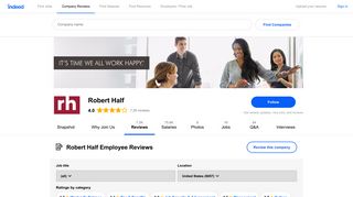 Working at Robert Half: 6,832 Reviews | Indeed.com