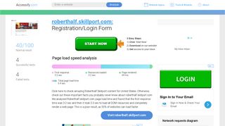Access roberthalf.skillport.com. Registration/Login Form