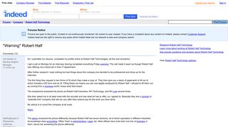 *Warning* Robert Half - Robert Half Technology Jobs | Indeed.com