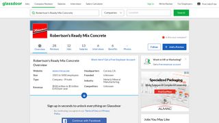 Working at Robertson's Ready Mix Concrete | Glassdoor
