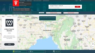 Free Wi-Fi in Bangladesh - map of free WiFi hotspots in Bangladesh ...