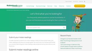 Submit Meter Reading | Home Meter Reading | Robin Hood Energy