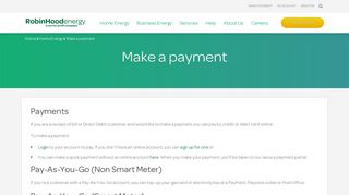 Robin Hood Energy Payment | Make a Payment Online