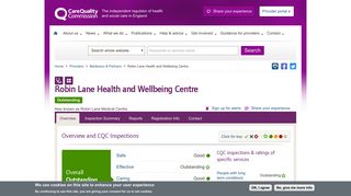 Robin Lane Health and Wellbeing Centre - CQC