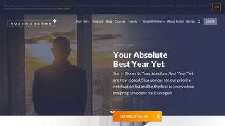 Your Absolute Best Year Yet |Robin Sharma.com - #1 Bestselling Author