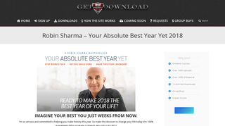 Robin Sharma – Your Absolute Best Year Yet 2018 - getWSOdownload