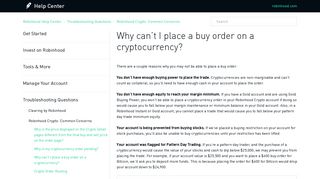 Why can't I place a buy order on a cryptocurrency? – Robinhood Help ...