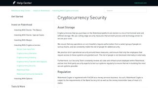 Cryptocurrency Security – Robinhood Help Center