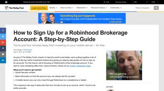 How to Sign Up for a Robinhood Brokerage Account: A Step-by-Step ...