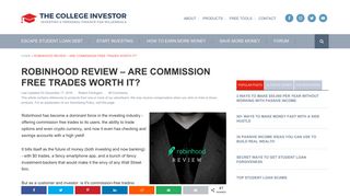 Robinhood Review - Are Commission Free Trades Worth It?