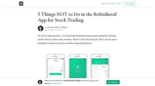 5 Things NOT to Do in the Robinhood App for Stock Trading - Medium