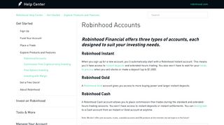 Robinhood Accounts – Robinhood Help Center