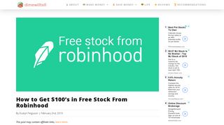 How to Get $100's in Free Stock From Robinhood - Dime Will Tell