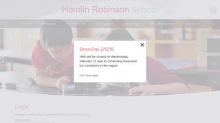 Login - Hamlin Robinson School