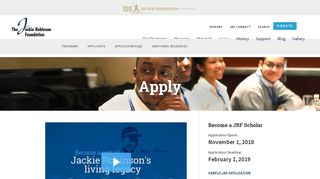 Apply - Jackie Robinson Foundation
