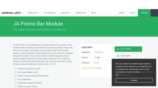 JA Promo Bar - Free responsive Joomla extension | Joomla Templates ...