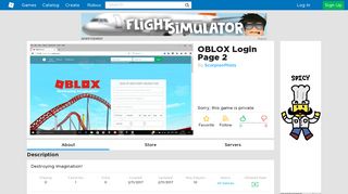 OBLOX Login Page 2 - Roblox